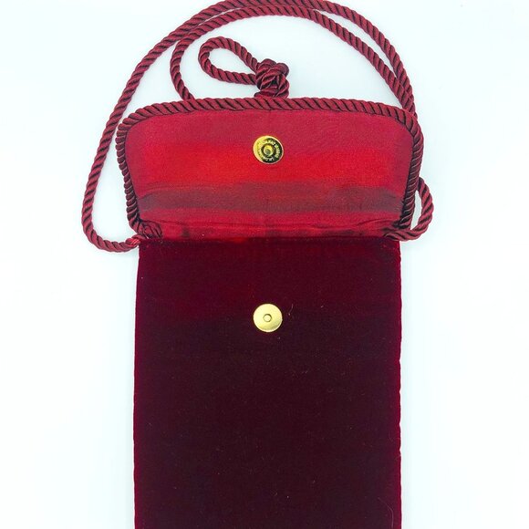 Handbags - Wine Velvet Small Micro Purse